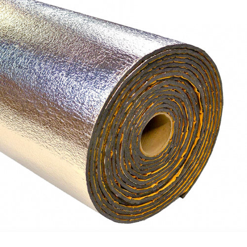 Off Cuts - 8mm Foil Faced Insulation Polyethylene Foam, GlassMAT PE, 1m x 0.5m (4 Rolls)